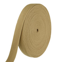 sourcing map Cotton Webbing 25mm x 14m (W x L) Polyester Cotton Weave Webbing Strap Twill Tape Ribbon for Art and Crafts Webbing Tote Bag Handles