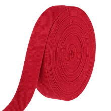 sourcing map Cotton Webbing 32mm x 10m (W x L) Polyester Cotton Weave Webbing Strap Twill Tape Ribbon for Art and Crafts Webbing Tote Bag Handles