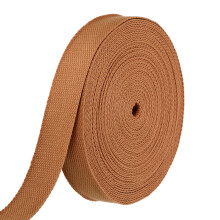 sourcing map Cotton Webbing 32mm x 14m (W x L) Polyester Cotton Weave Webbing Strap Twill Tape Ribbon for Arts and Crafts Webbing Tote Bag Handles