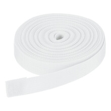 DMiotech 10 Yard x 3/4 inch Width Nylon Webbing Strap Poly Flat Webbing Strapping for DIY Craft Backpack Strapping, Sewing, Outdoor Gear Repair, White