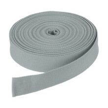 DMiotech 10 Yard x 1 Inch Width Nylon Webbing Strap Poly Flat Webbing Strapping for DIY Craft Backpack Strapping, Sewing, Outdoor Gear Repair, Silver