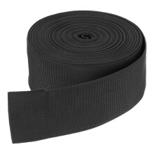 DMiotech 10 Yard x 2 Inch Width Nylon Webbing Strap Poly Flat Webbing Strapping for DIY Craft Backpack Strapping, Sewing, Outdoor Gear Repair, Black