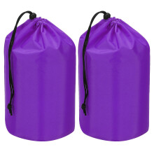 PATIKIL Stuff Sack, 2 Pcs 8 x 16 Inch Waterproof Outdoor Storage Sack Portable Drawstring Dust Flap Bag Lightweight Sleeping Bag for Camping Hiking