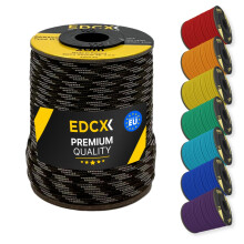 EDCX 4mm Nylon Paracord 550 30m (100 feet) | Ideal for Camping, Survival, Outdoor, Crafting, DIY | 100% Nylon Rope 4mm | Paracord 550 Type III in