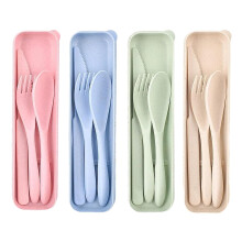 4 Pack Travel Cutlery Set Portable Camping Utensils With Case Reusable Spoon Fork Knife Tableware Set for Picnic Daily Use