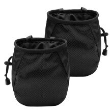 FUZVOL 2 Pcs Climbing Chalk Bag Black Bucket Magnesium Chalk Bag with Belt Adjustable Pocket and Drawstring for Climbing Rock Outdoor Bouldering