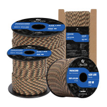 Abma Cord Paracord 3mm 30m 100% Nylon Rope Type II 3 Strands Parachute Cord - Max. 192kg (425lbs) - Hidden Camo