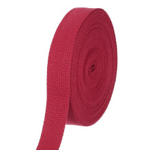 sourcing map Cotton Webbing 1 Inch 11 Yard Polyester Cotton Weave Webbing Strap Twill Tape Ribbon for Arts and Crafts Webbing Tote Bag Handles Cloth