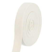 sourcing map Cotton Webbing 1 Inch 11 Yard Polyester Cotton Weave Webbing Strap Twill Tape Ribbon for Arts and Crafts Webbing Tote Bag Handles Cloth