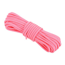 Rebower 550 Paracord Rope 8m, 4mm Thin Paracord Nylon Cord 7-Strand Core [for Tent Camping Outdoor Gear] - Fluorescent Pink