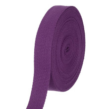 sourcing map Cotton Webbing 1 Inch 11 Yard Polyester Cotton Weave Webbing Strap Twill Tape Ribbon for Arts and Crafts Webbing Tote Bag Handles Cloth