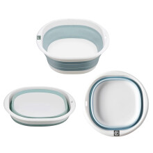 ZatRuiZE Collapsible Washing Up Bowl,Square Folding Wash Basin 4L,Portable Silicone Foldable Sink,Space Saving Washbasin for Camping, Travel,