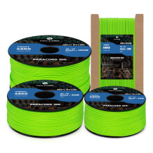 Kamu Synber 2mm Paracord 50M 100% Nylon Rope 1 Strand Type I Parachute Cord for Crafting, Outdoor, DIY, Camping | Support 45kg | Neon Green