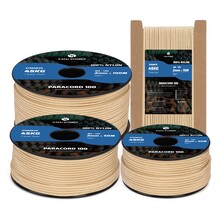 Kamu Synber 2mm Paracord 50M 100% Nylon Rope 1 Strand Type I Parachute Cord for Crafting, Outdoor, DIY, Camping | Support 45kg | Khaki