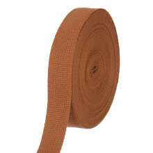 sourcing map Cotton Webbing 1 Inch 11 Yard Polyester Cotton Weave Webbing Strap Twill Tape Ribbon for Arts and Crafts Webbing Tote Bag Handles Cloth