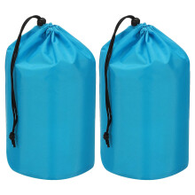 PATIKIL Stuff Sack, 2 Pcs 6 x 13 Inch Waterproof Outdoor Storage Sack Portable Drawstring Dust Flap Bag Lightweight Sleeping Bag for Camping Hiking