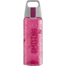 Sigg - Tritan Water Bottle - Total Color ONE Keep Smiling - Suitable For Carbonated Beverages - Dishwasher Safe - Leakproof - Featherweight BPA Free -
