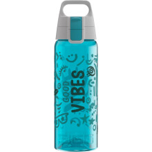 Sigg - Tritan Water Bottle - Total Color ONE Good Vibes - Suitable For Carbonated Beverages - Dishwasher Safe - Leakproof - Featherweight BPA Free -