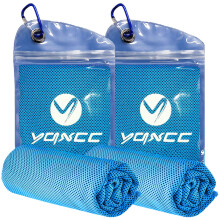 YQXCC 2 Pack Cooling Towels | 120x30 cm | Cold Cool for Neck | Microfibre Soft Breathable Chilly | for Sports Yoga, Golf, Gym, Camping, Running,