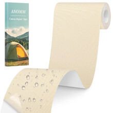 ANOMM Canvas Repair Patch, Self-Adhesive Fabric Patch, Waterproof Outdoor Gear Patchs for Canvas, Tents, Car Seats, RV Roofs, and Luggage (10 * 200cm,