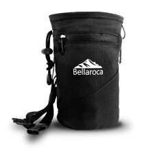 BELLAROCA? Chalk Bag for Climbing ? Water and Abrasion-Resistant Chalk Pouch with 2 Large Pockets, Carabiner, and Adjustable Belt | Climbing Chalk Bag