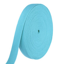 sourcing map Cotton Webbing 25mm x 14m (W x L) Polyester Cotton Weave Webbing Strap Twill Tape Ribbon for Art and Crafts Webbing Tote Bag Handles
