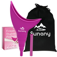 Female Urination Device, Female Urinal Silicone Funnel Urine Cups Portable Urinal for Women Standing Up to Pee Funnel Reusable Women Pee Funnel,