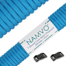 Namvo 550 Paracord Mil Spec Type III 7 strand parachute cord Total Length 100ft / 30 Meters, Sky Blue