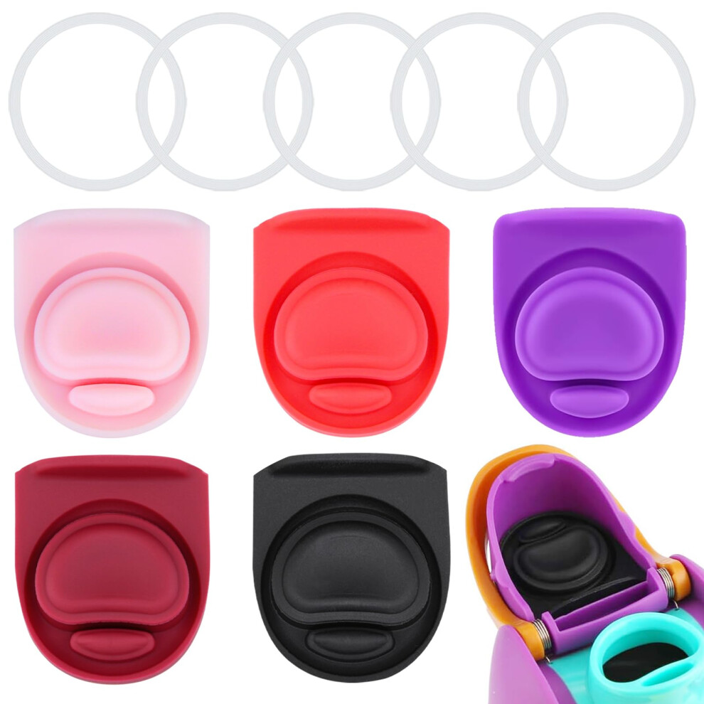 Bmsqofd 5 Sets Replacement Lid Rubber Seal For Owala Freesip 24Oz 32Oz, Replacement Stopper And O Ring Gasket Parts Compatible With Owala 5051224898251