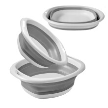 ZatRuiZE Square Folding Hand Wash Basin 4L Collapsible Washing Up Bowl Portable Washbasin Multi-Functional Outdoor Travel Water Storage Basin