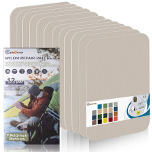 Nylon Repair Patches 20x10 cm 12 pcs Nylon Repair Tape Nylon Fabric Patch Self Adhesive Outdoor Camping Gear Nylon Repair Kit for Tent, Umbrella, Down