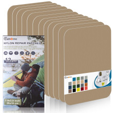 Nylon Repair Kit - Self Adhesive Patches and Tape for Outdoor Camping Gear - Fabric Patch Set for Tent, Umbrella, Down Jackets, Sleeping Bag, Knapsack