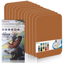 Nylon Repair Patches 20x10 cm 12 pcs Nylon Repair Tape Nylon Fabric Patch Self Adhesive Outdoor Camping Gear Nylon Repair Kit for Tent, Umbrella, Down