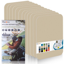 Nylon Repair Patches 20x10 cm 12 pcs Nylon Repair Tape Nylon Fabric Patch Self Adhesive Outdoor Camping Gear Nylon Repair Kit for Tent, Umbrella, Down