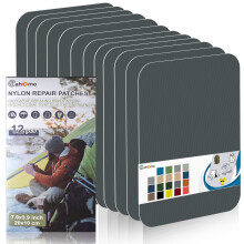Nylon Repair Patches 20x10 cm 12 pcs Nylon Repair Tape Nylon Fabric Patch Self Adhesive Outdoor Camping Gear Nylon Repair Kit for Tent, Umbrella, Down
