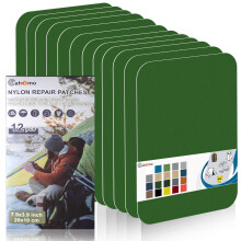 Nylon Repair Patches 20x10 cm 12 pcs Nylon Repair Tape Nylon Fabric Patch Self Adhesive Outdoor Camping Gear Nylon Repair Kit for Tent, Umbrella, Down