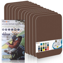 Cahomo Nylon Repair Patches 20x10 cm 12 pcs Nylon Repair Tape Nylon Fabric Patch Self Adhesive Outdoor Camping Gear Nylon Repair Kit for Tent,