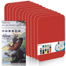 Cahomo Nylon Repair Patches 20x10 cm 12 pcs Nylon Repair Tape Nylon Fabric Patch Self Adhesive Outdoor Camping Gear Nylon Repair Kit for Tent,