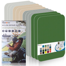 Nylon Repair Patches 20x10 cm 12 pcs Nylon Repair Tape Nylon Fabric Patch Self Adhesive Outdoor Camping Gear Nylon Repair Kit for Tent, Umbrella, Down