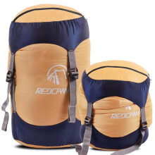 REDCAMP Nylon Compression Stuff Sack, 25L/27L/35L Lightweight Sleeping Bag Compression Sack Great for Backpacking, Hiking and Camping,Blue/Yellow/Army