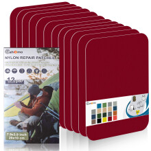 Nylon Repair Patches 20x10 cm 12 pcs Nylon Repair Tape Nylon Fabric Patch Self Adhesive Outdoor Camping Gear Nylon Repair Kit for Tent, Umbrella, Down