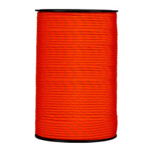 HERCULES 550 Paracord 4mm Type III 7 Strands Parachute Cord, 50' Reflective Neon Orange Utility Rope for Crafting, DIY, Camping, Survival, Outdoor