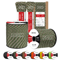 Brotree 4mm Paracord 550 15M 100% Nylon Rope 7 Strands Type III Parachute Cord for Outdoor and DIY - 250kg Breaking Load (Army Green Camo)