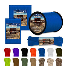 HERCULES 550 Paracord 4mm Type III 7 Strands Parachute Cord, 100' Royal Blue Utility Rope for Crafting, DIY, Camping, Survival, Outdoor