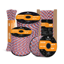 Abma Cord Paracord 550 4mm 30m 100% Nylon Rope Type III 7 Strands Parachute Cord for DIY, Camping, Survival, Outdoor - Max. 250kg - Liberty