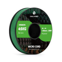 Kamu Synber Micro Cord 1.18mm Paracord Braided Rope 30m Spool for Bracelet, Crafting, Jewelry Making, Key Chains | Support 45kg | Kelly Green