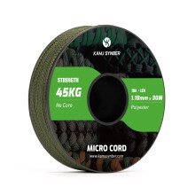Kamu Synber Micro Cord 1.18mm Paracord Braided Rope 30m Spool for Bracelet, Crafting, Jewelry Making, Key Chains | Support 45kg | Army Green