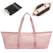 Aucuu Large Yoga Mat Tote Carrier with Adjustable Strap, Bottle Pocket, and Wet Compartment - Travel Bag for Women and Men