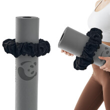 Slim Panda Yoga Mat Strap, 2-in-1 Yoga Mat Carrier & Hair Scrunchie, Premium Velvet Adjustable Carry Strap for 1-6mm Mats | Portable, Stylish, Durable