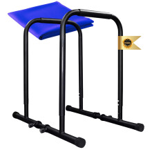 Adjustable Parallel Bars for Calisthenics ? Ideal Home Gym Equipment for Push Ups, Pull Ups, Dips and Full-Body Strength Training ? Compact and